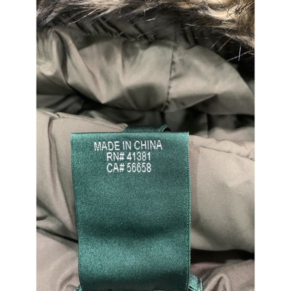 Lauren Ralph Lauren Women's Puffer Jacket Down Hooded Green Sz M Detachable Hood - Picture 15 of 16